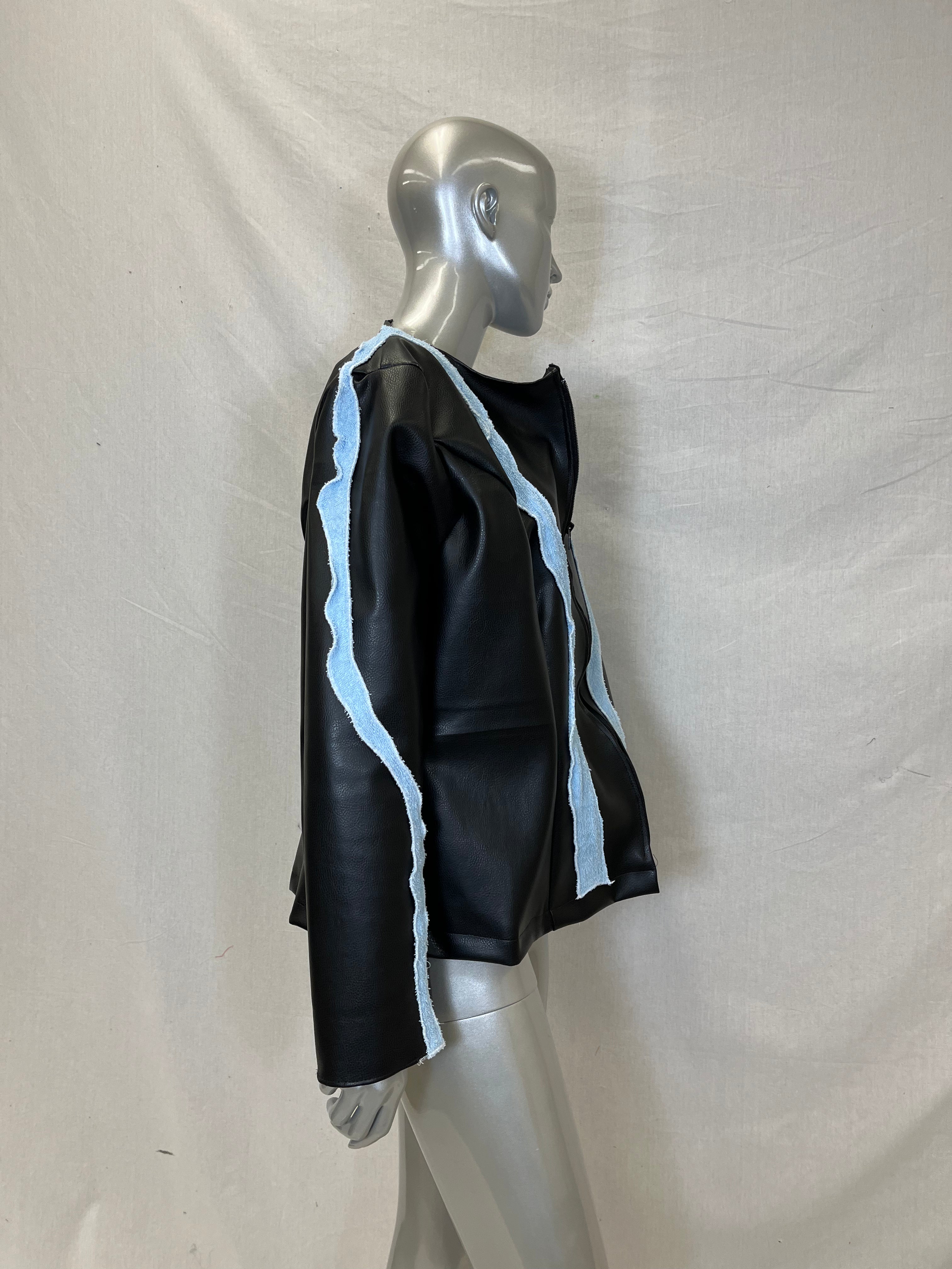 Unisex Evening Faux Leather Jacket
