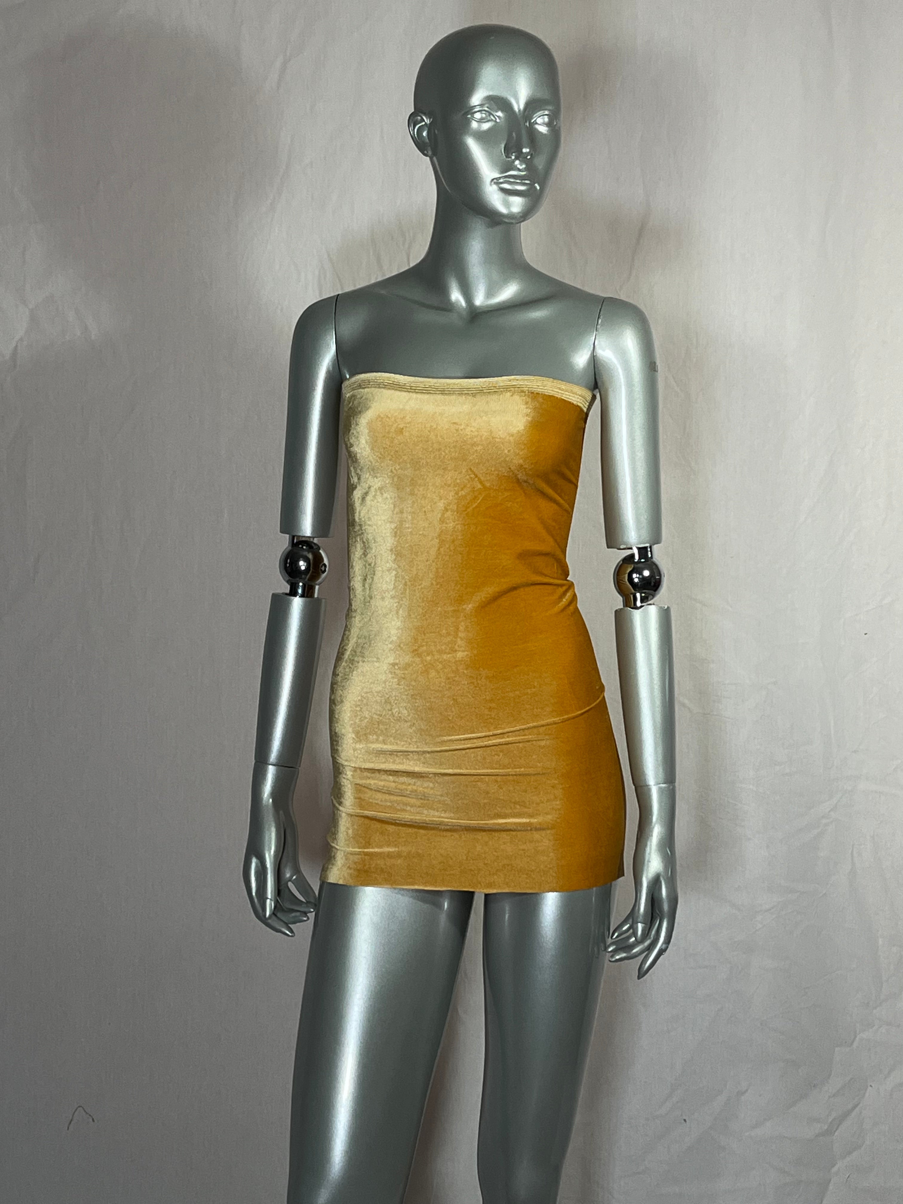 Yeaut Sunshine Velour Bodycon Mini Dress