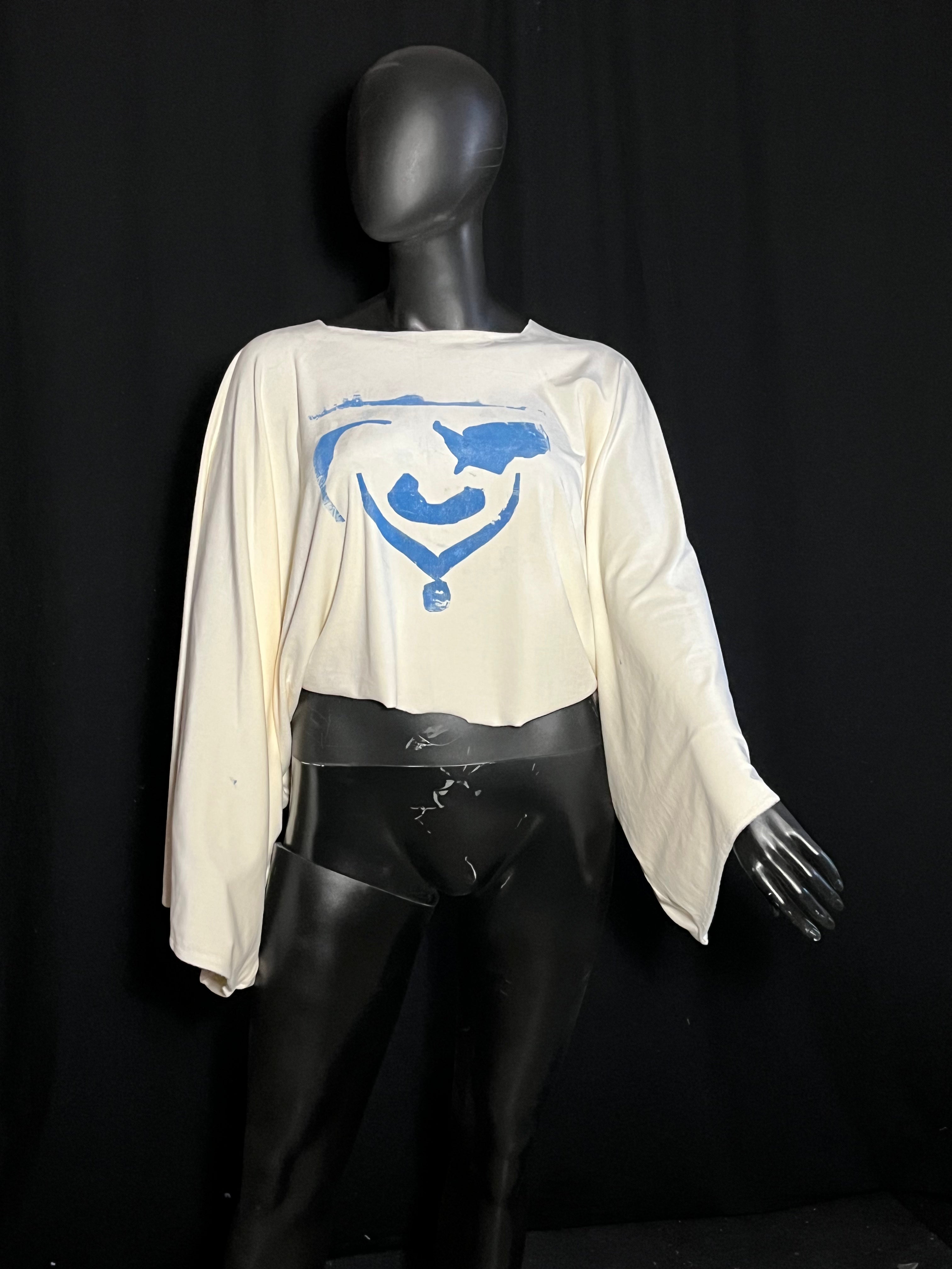 Yeaut Cropped White Loose Long Sleeve