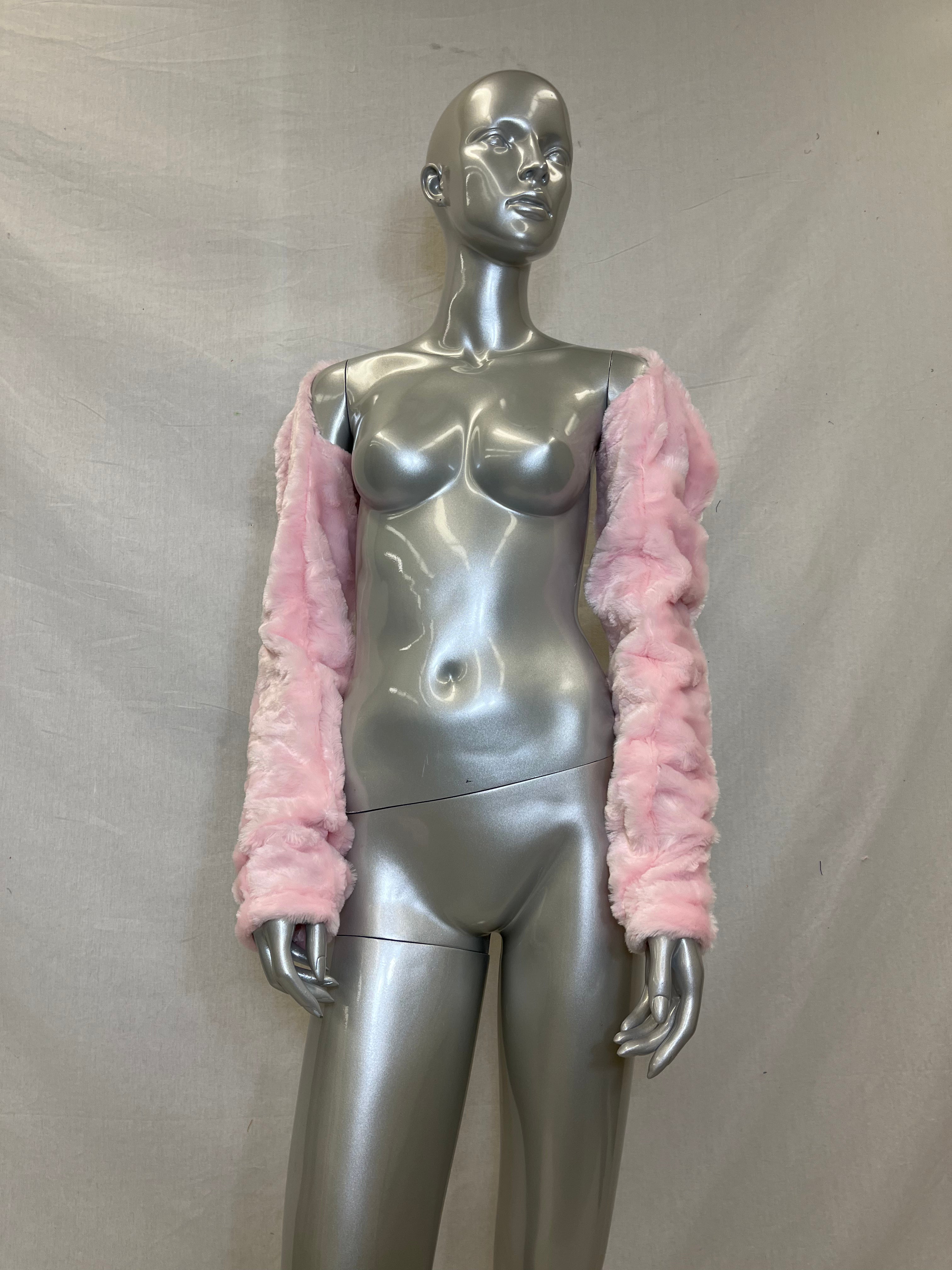 Yeaut Fuzzy Pink Shrug